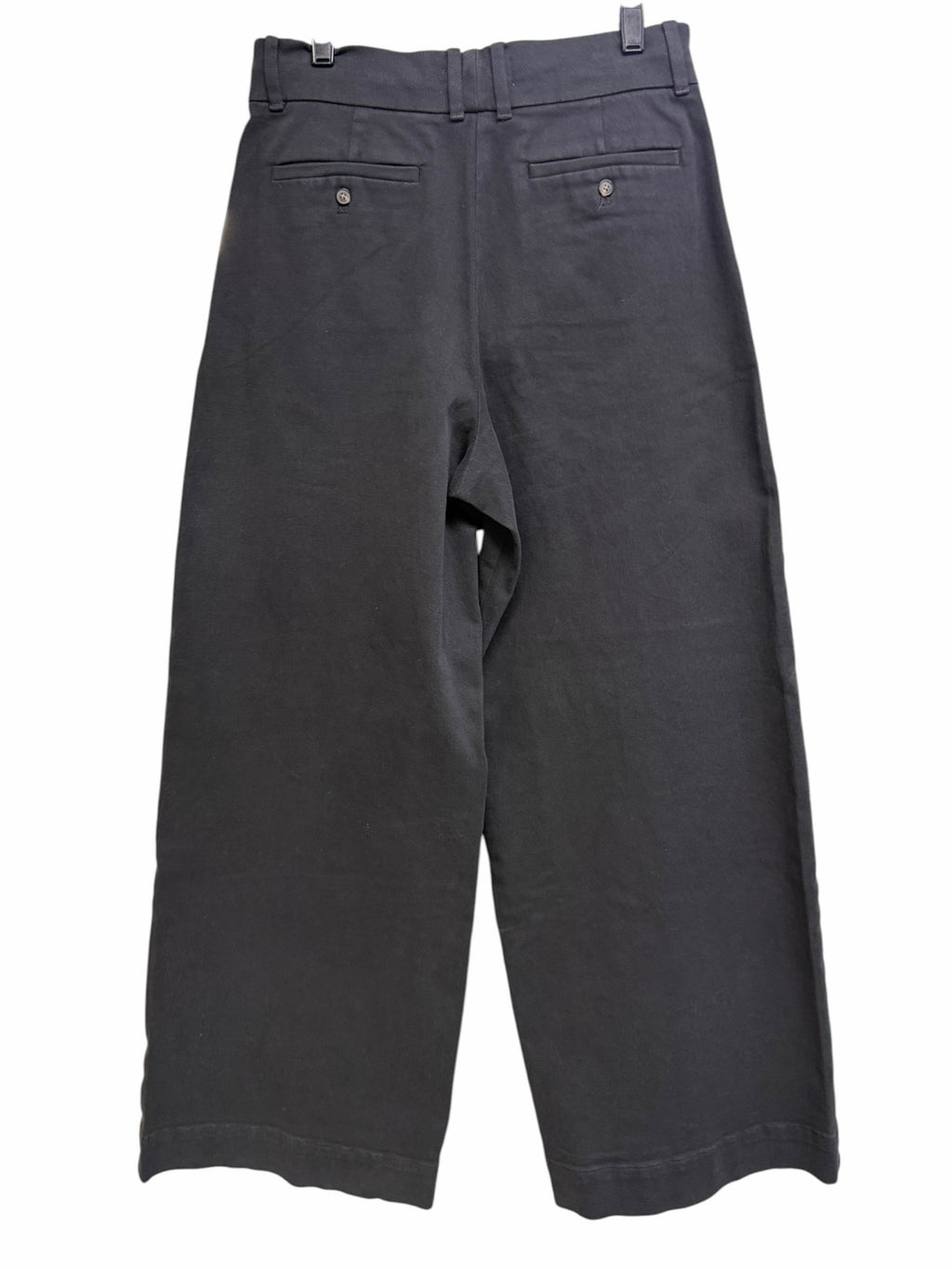 EVERLANE BLACK HIGH RISE ORGANIC COTTON WIDE LEG DENIM PANTS SIZE 6
