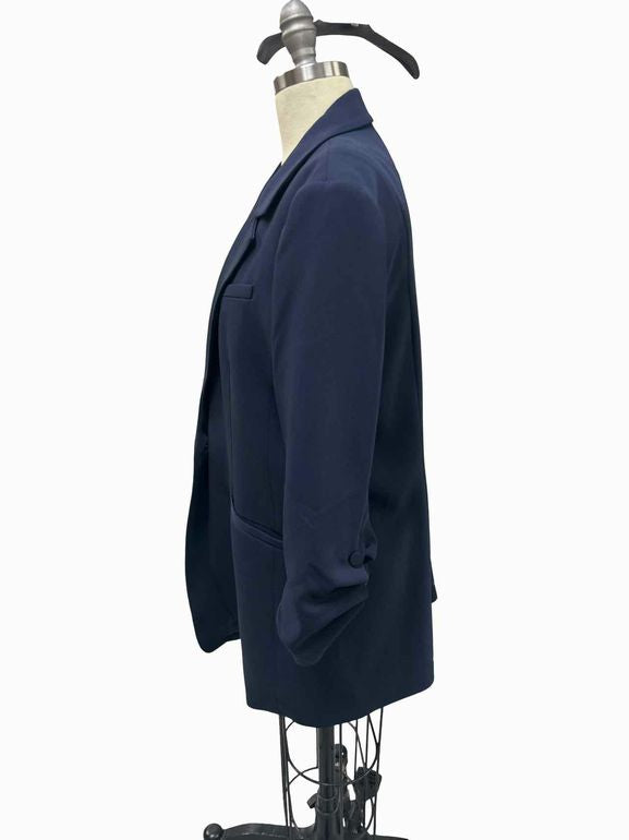 CINQ KHLOE SINGLE-BREASTED RUCHED SLEEVES SIZE: 14