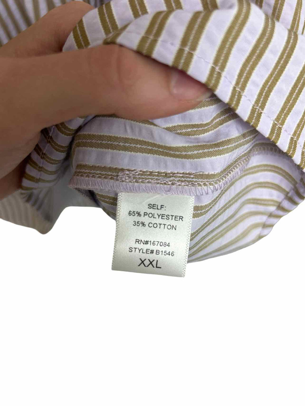POMANDER PLACE LILAC STRIPE FINLEY FLUTTER SLEEVE DRESS SIZE: XXL