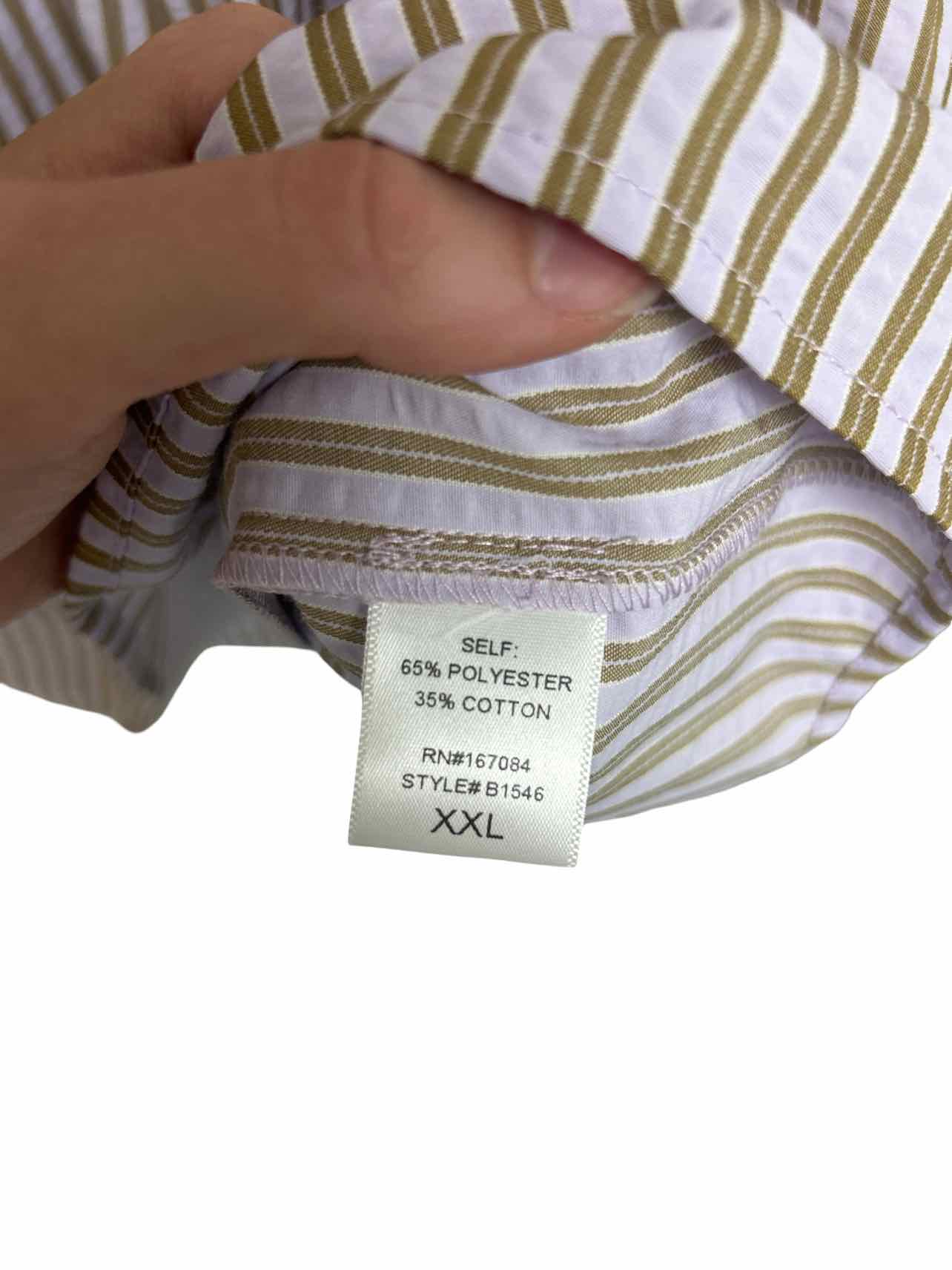 POMANDER PLACE LILAC STRIPE FINLEY FLUTTER SLEEVE DRESS SIZE: XXL