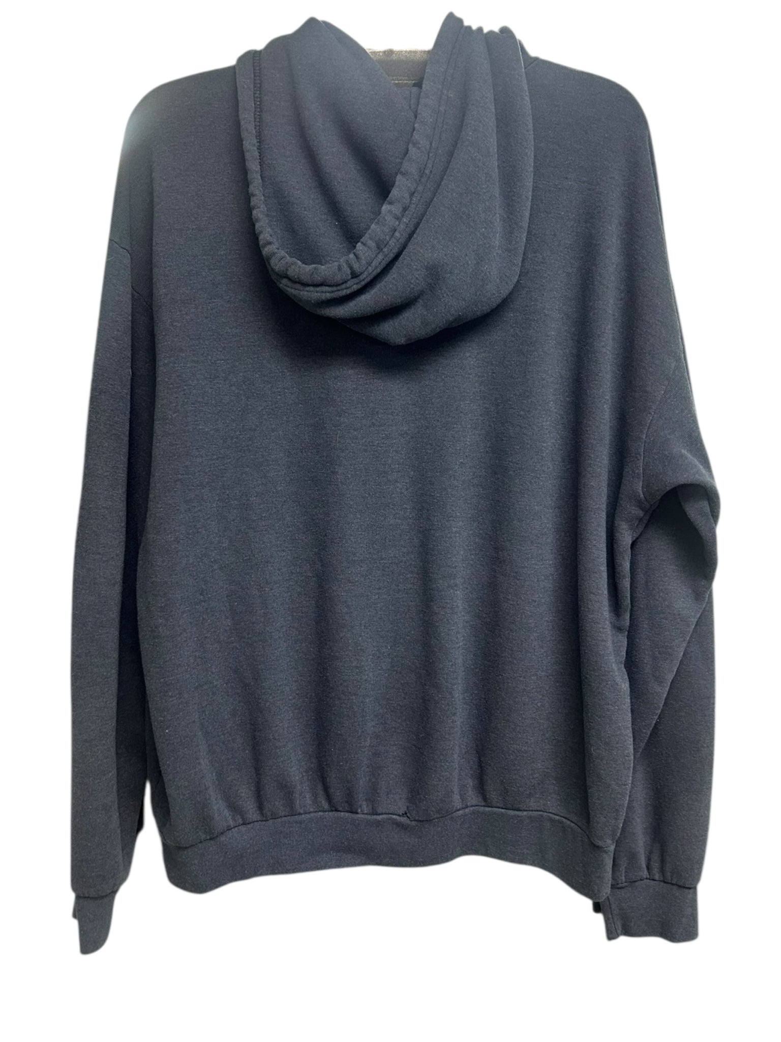 AVIATOR NATION OVERSIZED CHARCOAL LOGO HOODIE SIZE MEDIUM