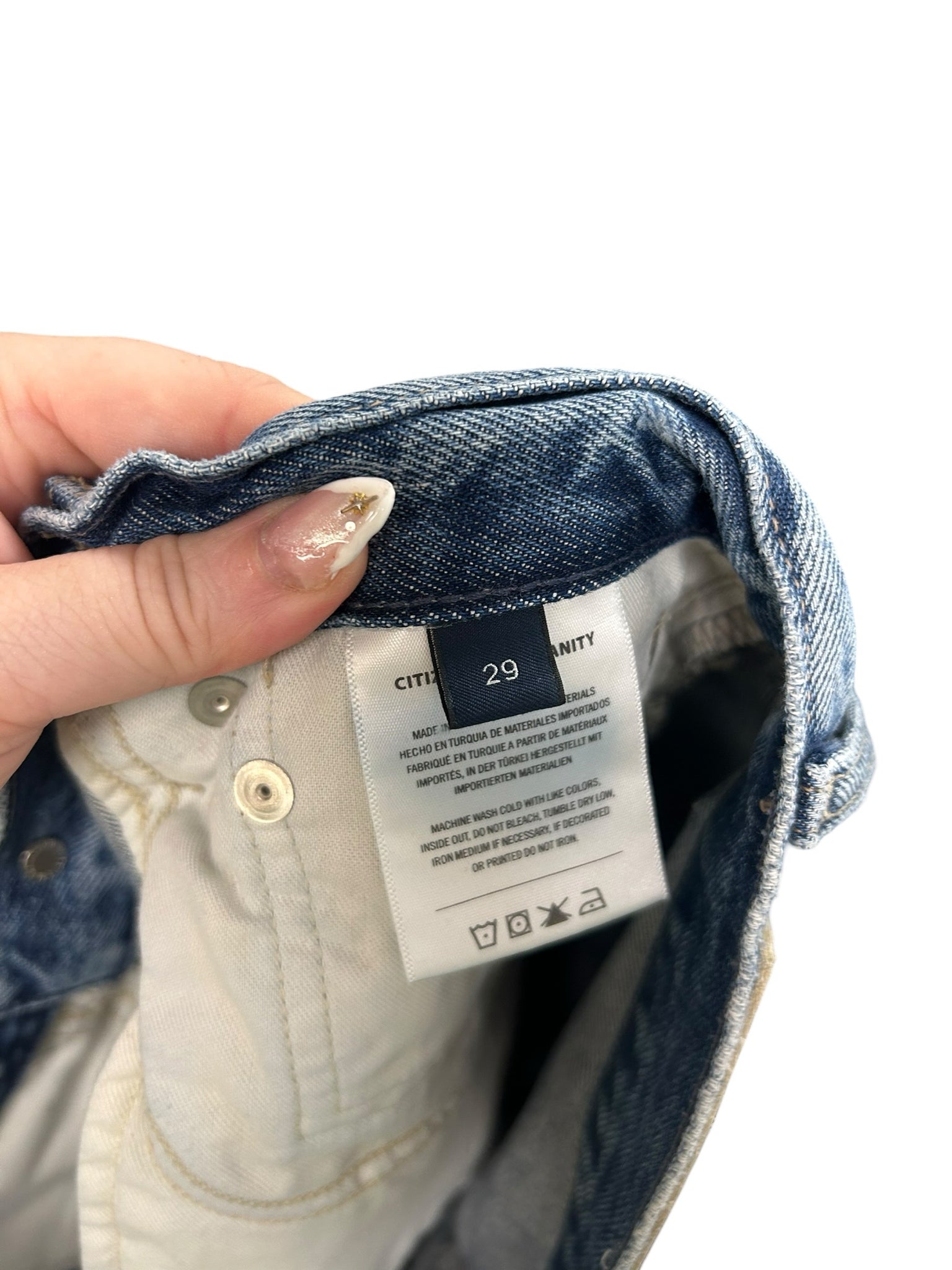CITIZENS OF HUMANITY BUTTON FLY PREMIUM VINTAGE ISLA SLIM STRAIGHT JEANS