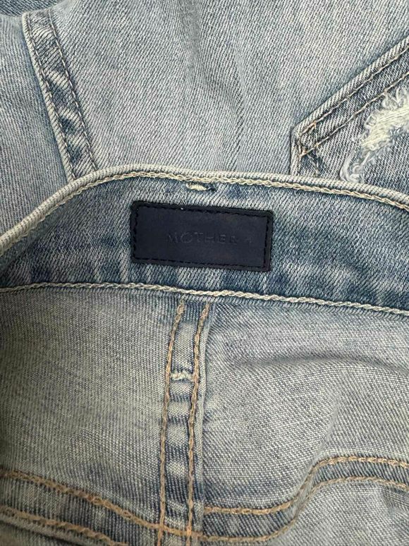 MOTHER THE STUNNER ANKLE FRAY IN HIT THE JACKPOT DENIM JEANS SIZE 28