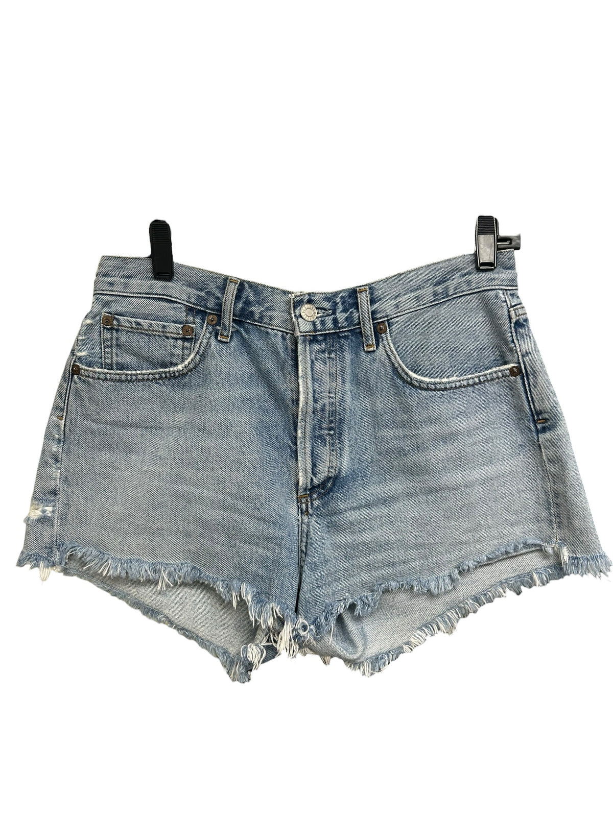 NWT AGOLDE PARKER VINTAGE CUT OFF JEAN SHORTS IN RIPTIDE SIZE 27