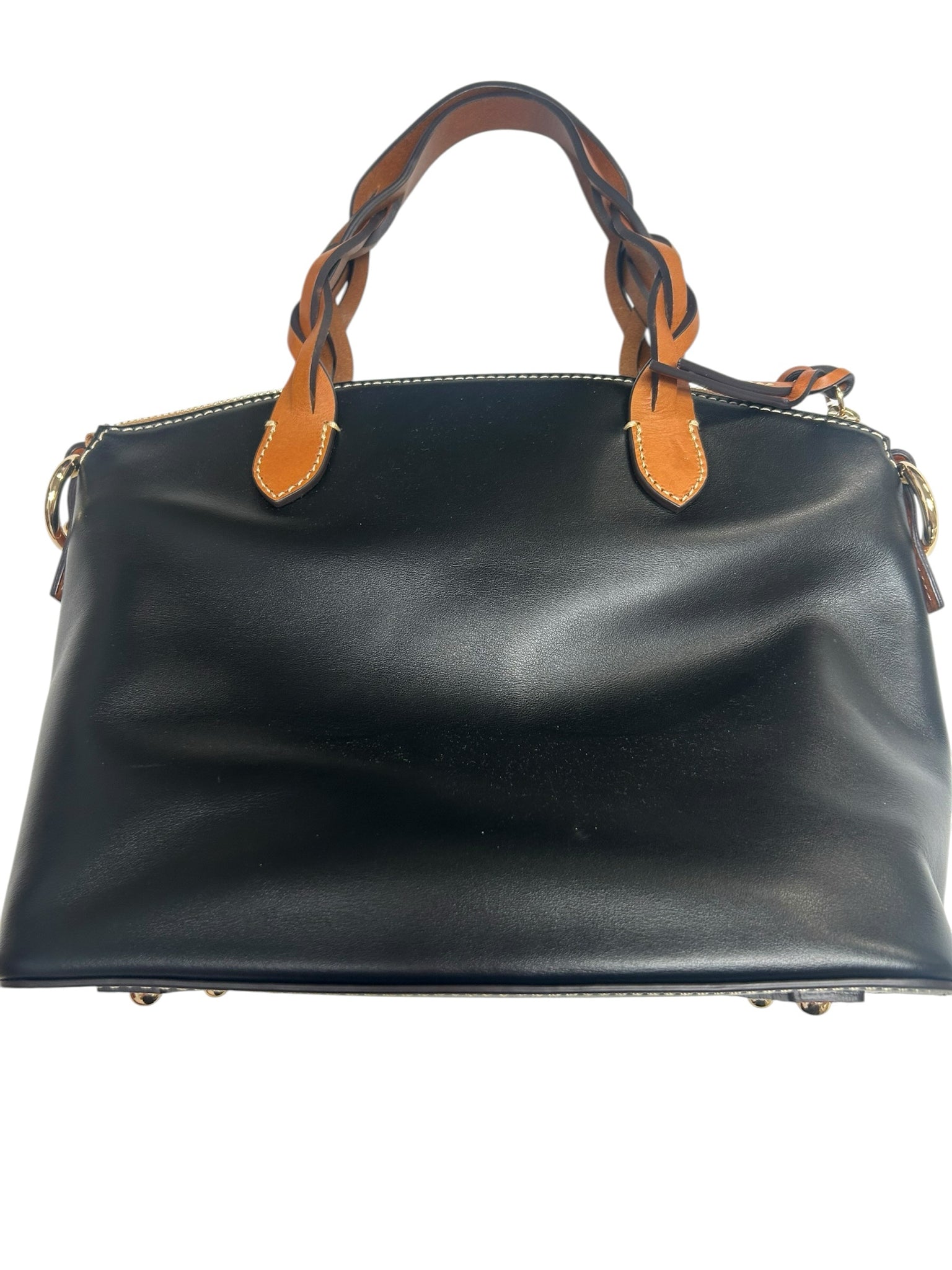 NWT DOONEY AND BOURKE WEXFORD LEATHER SMALL BLACK HEIDI SATCHEL PURSE