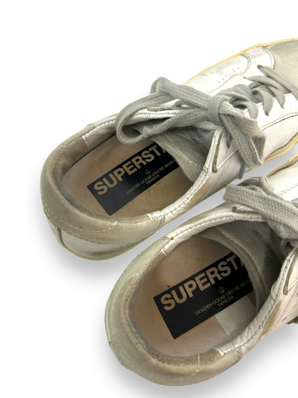 GOLDEN GOOSE SUPERSTAR SNEAKERS DISTRESSED WHITE SIZE 36 US 6