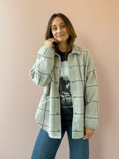 Z SUPPLY  BRONX PLAID SNAP-FRONT SIZE: XS