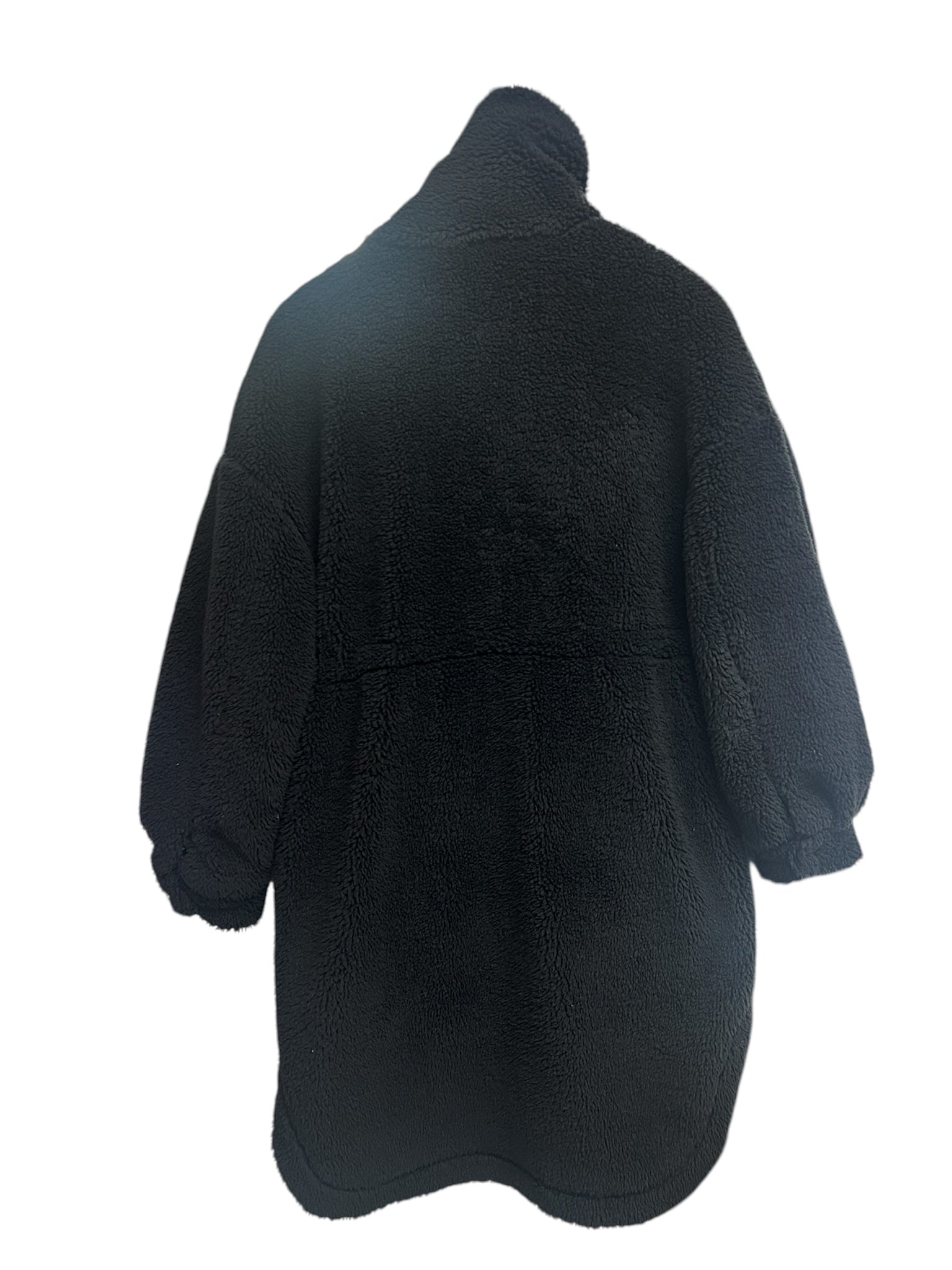 ANTHROPOLOGIE VARLEY LOGAN BLACK SHERPA LONG COAT SIZE XS