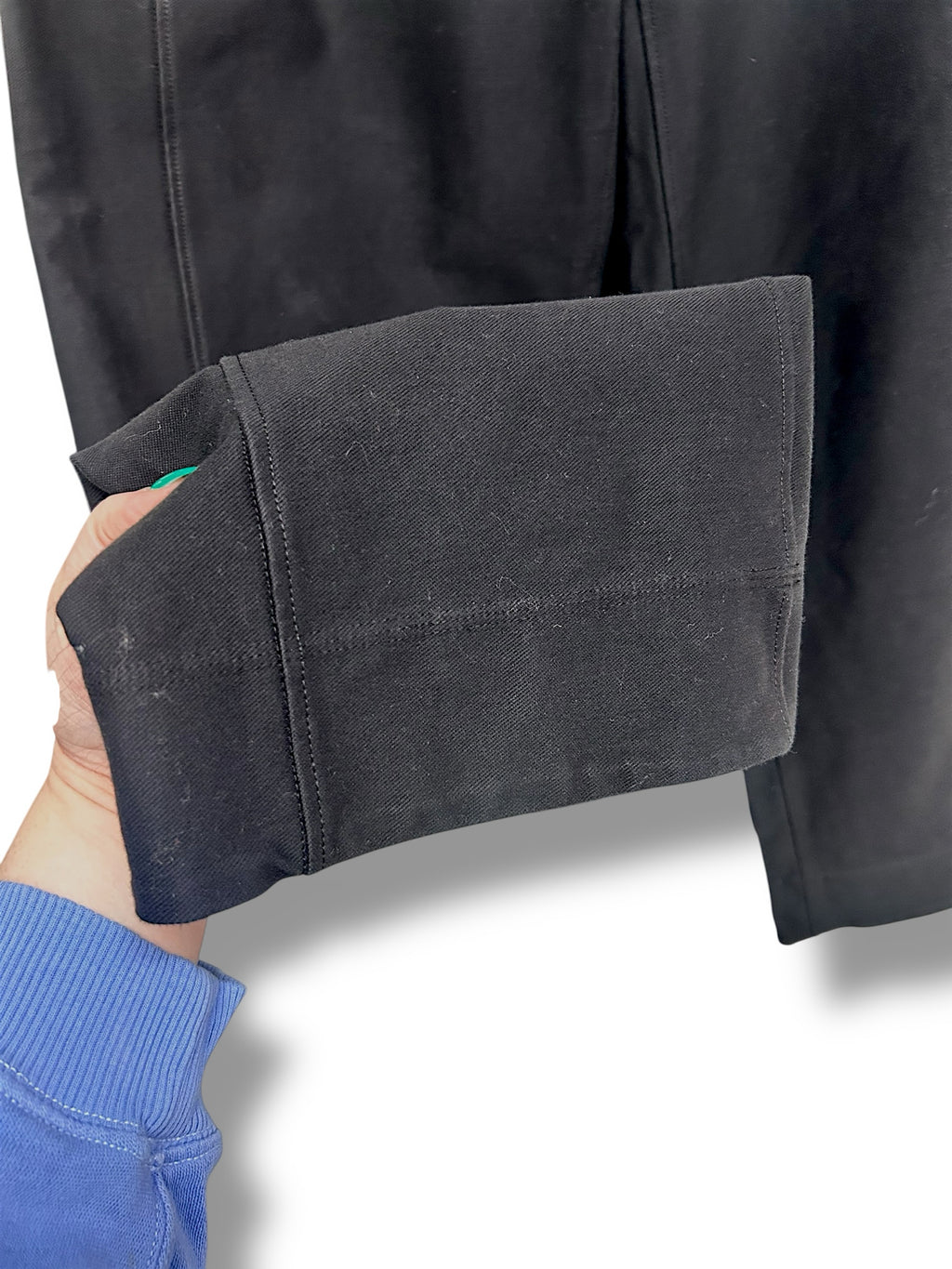 LULULEMON ULITECH TWILL MID RISE BARREL LEG BLACK TROUSERS SIZE SMALL