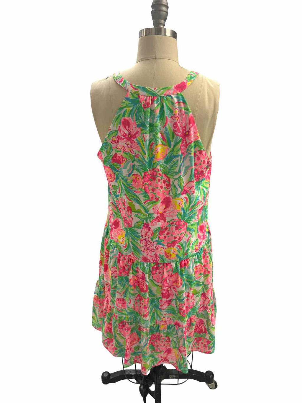 LILLY PULITZER CAROLANE FLORAL SLVLS SWING DRESS SIZE: S