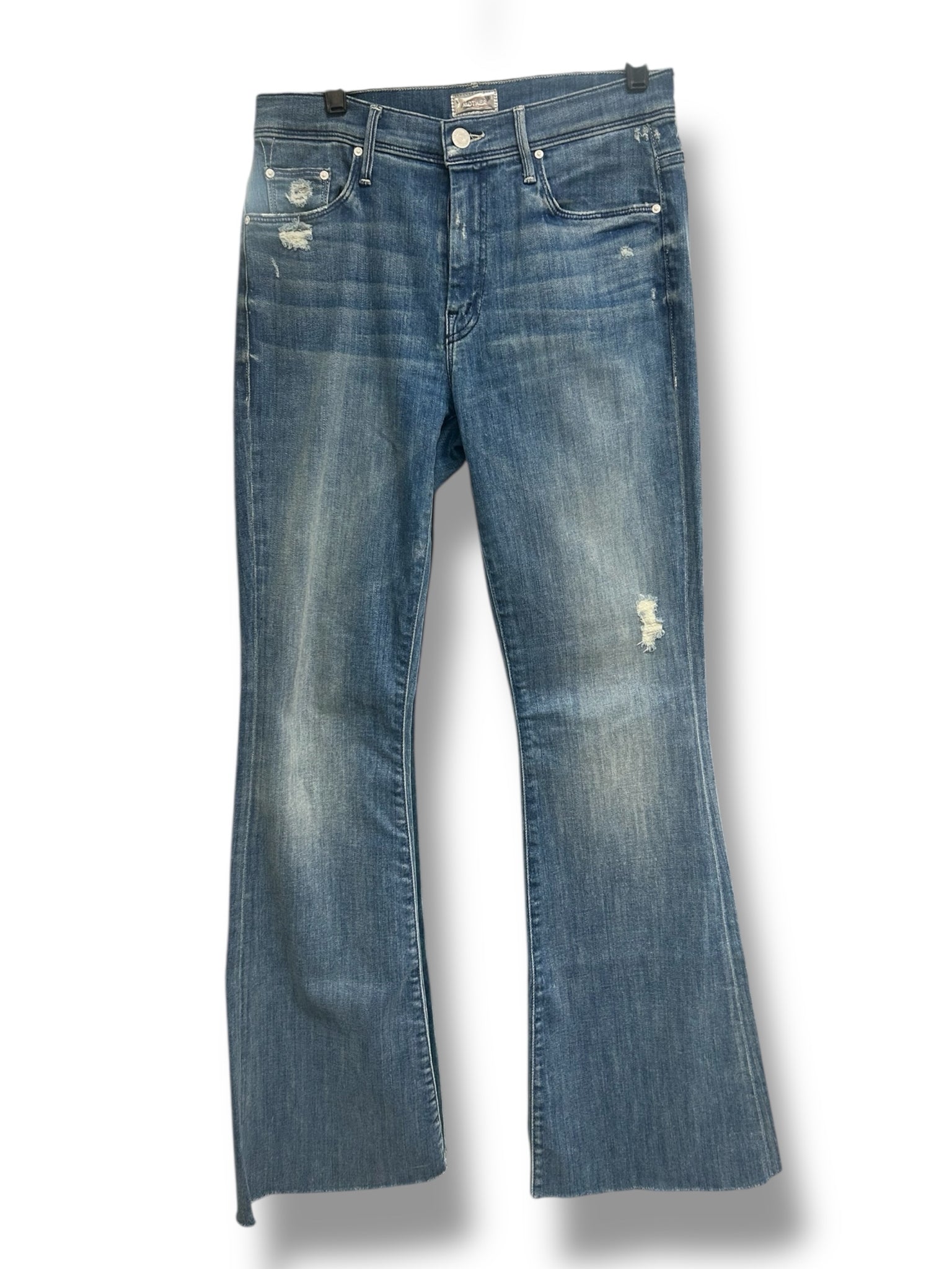 MOTHER THE WEEKENDER FRAY GRAFITT GIRL BOOTCUT JEANS SIZE 28