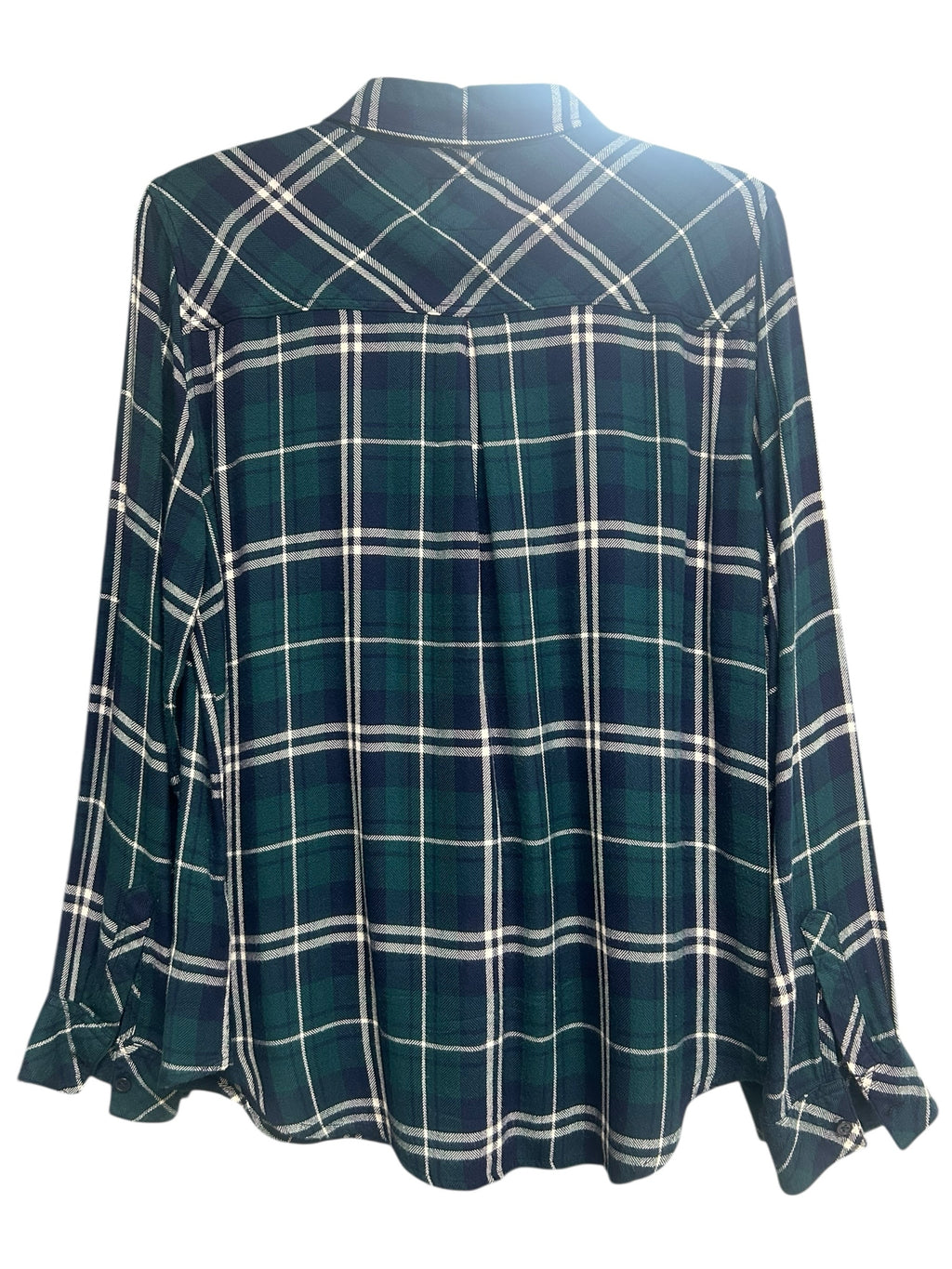 RAILS HUNTER FLANNEL SHIRT IN FOREST NAVY BUTTON UP SIZE MEDIUM