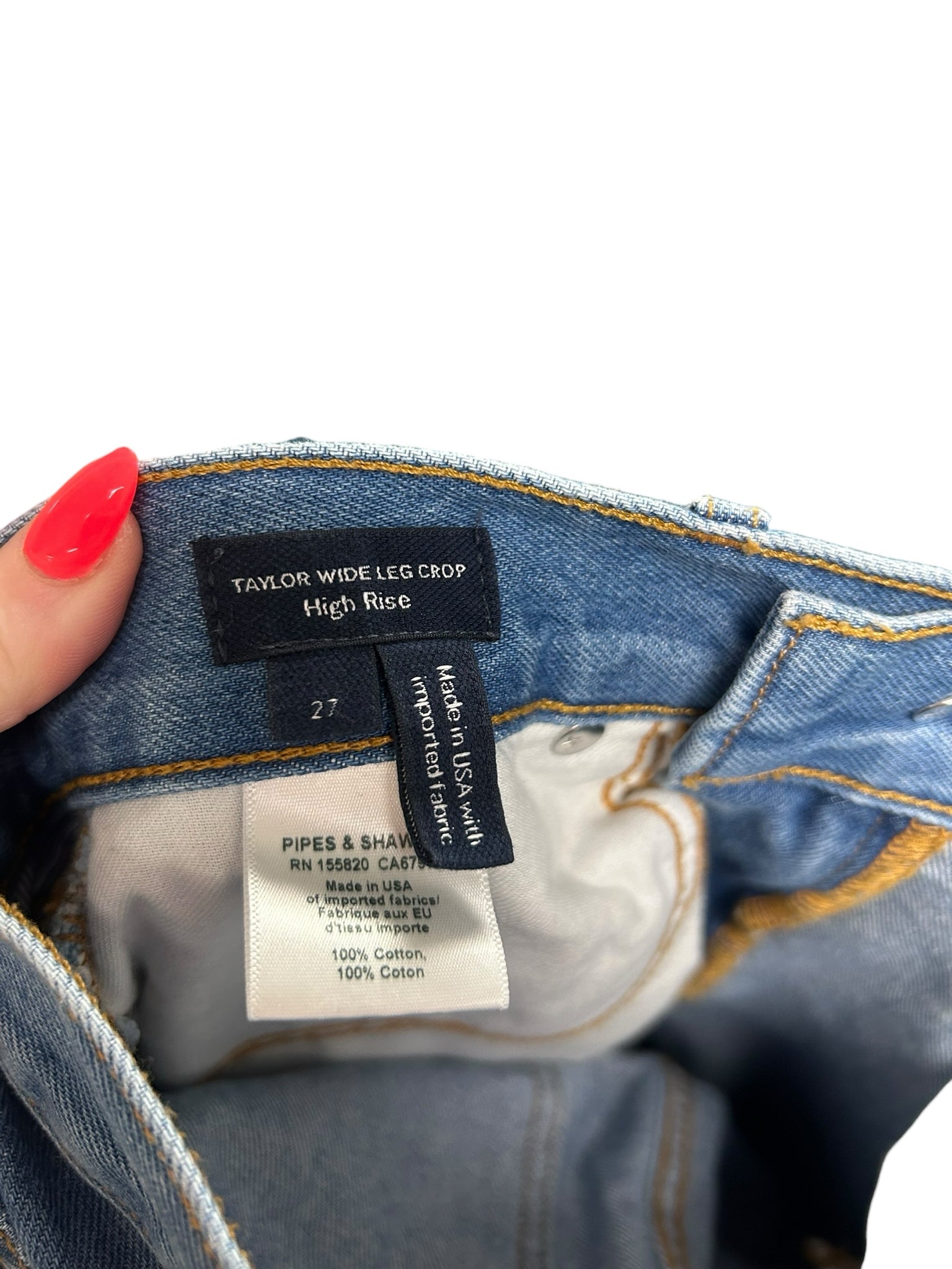 VERONICA BEARD TAYLOR WIDE LEG CROP JEAN MEDIUM WASH SIZE 27 - WEARHOUSE  CONSIGNMENT