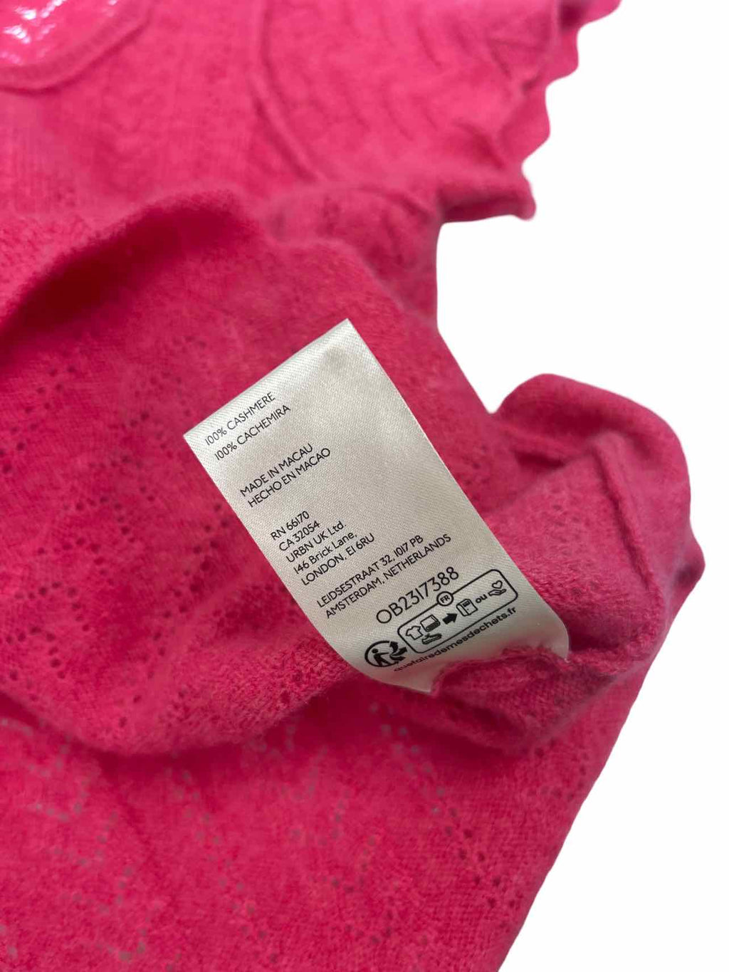 FREE PEOPLE HERA CASHMERE POINTELLE SWEATER SIZE: S