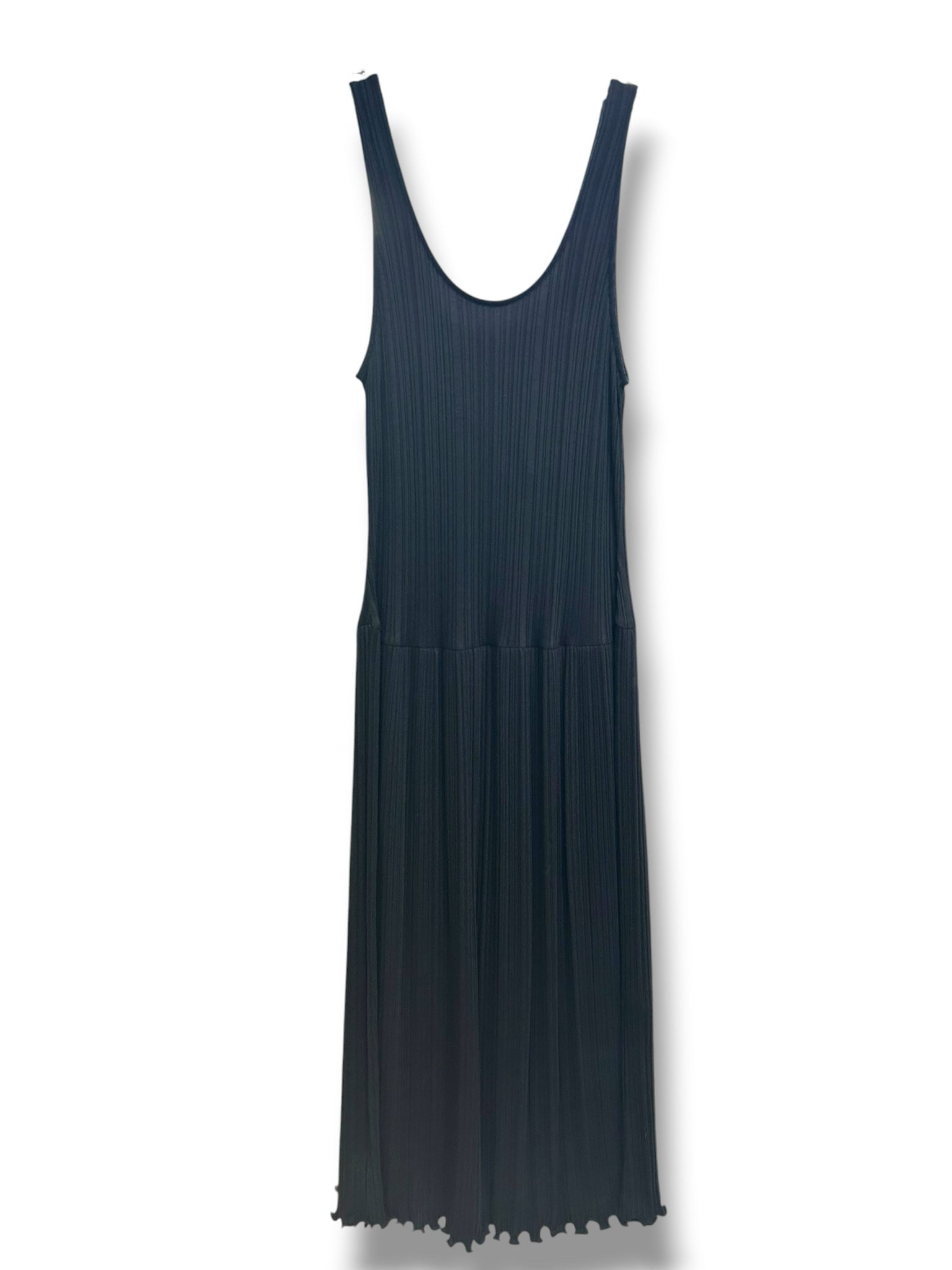 NEW WITH TAGS EVERLANE THE RIB SOFT KNIT BLACK MIDI DRESS SIZE LARGE