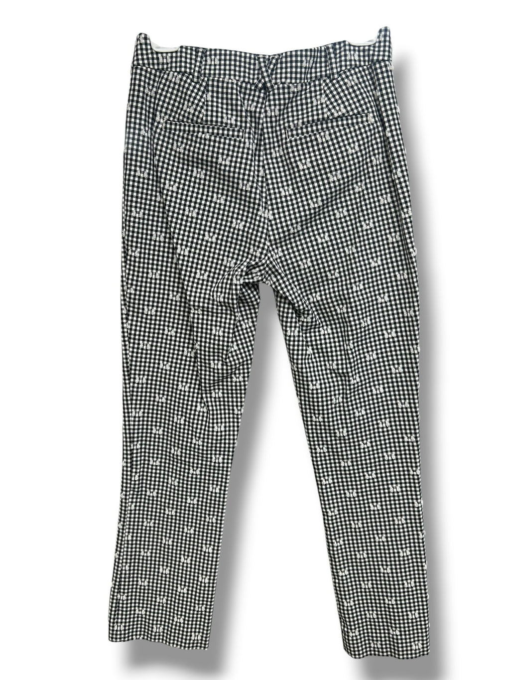 ANTHROPOLOGIE MAEVE THE ESSENTIAL SLIM MICRO GINGHAM KICK FLARE PANTS