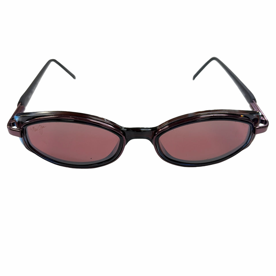 MAUI JIM VINTAGE HANA MJ124 POLARIZED SUNGLASSES RUBY WINE