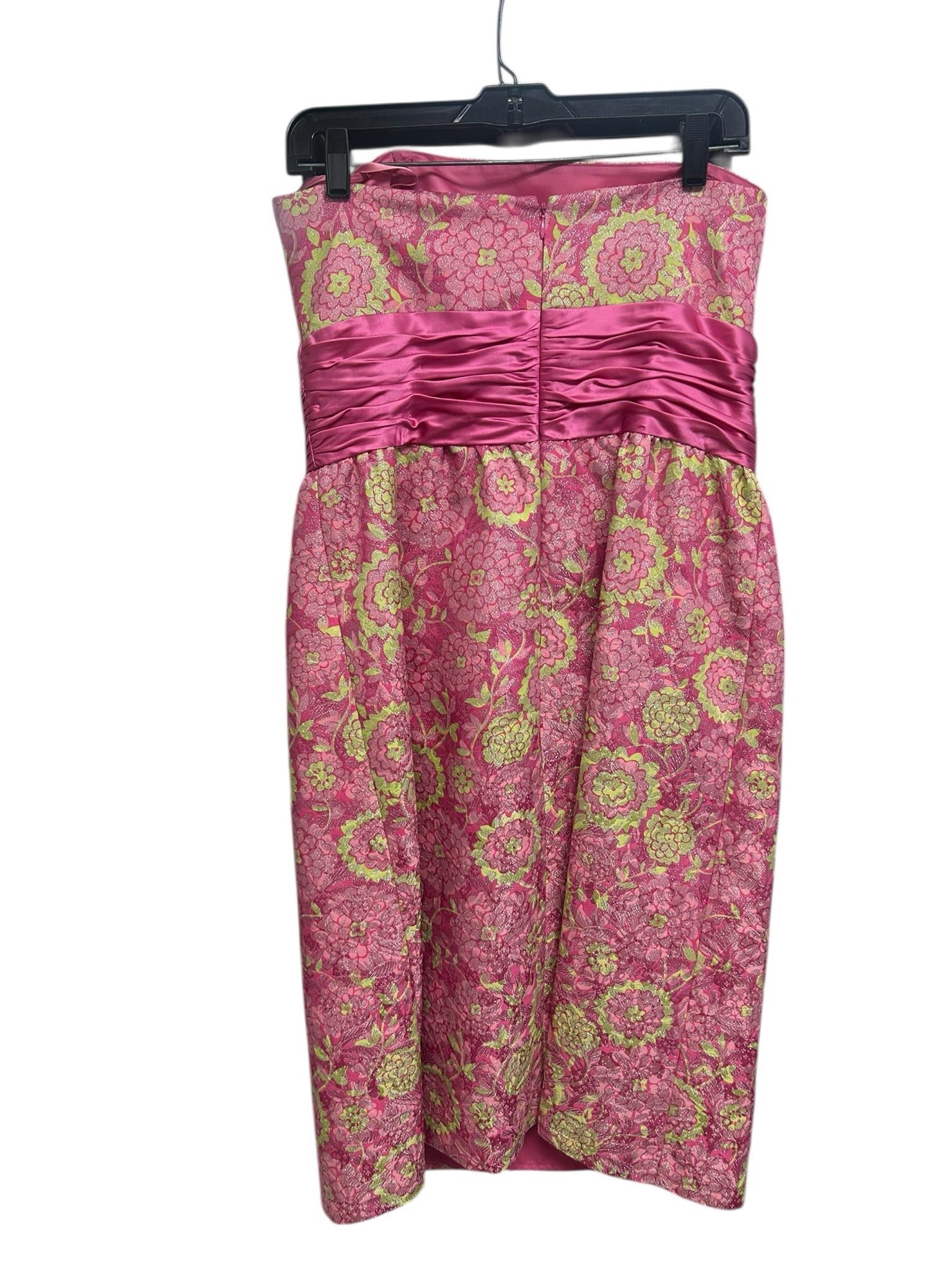 NWT VINTAGE LILLY PULITZER MASTERS TEA NATALIA HIBISCUS PINK STRAPLESS DRESS