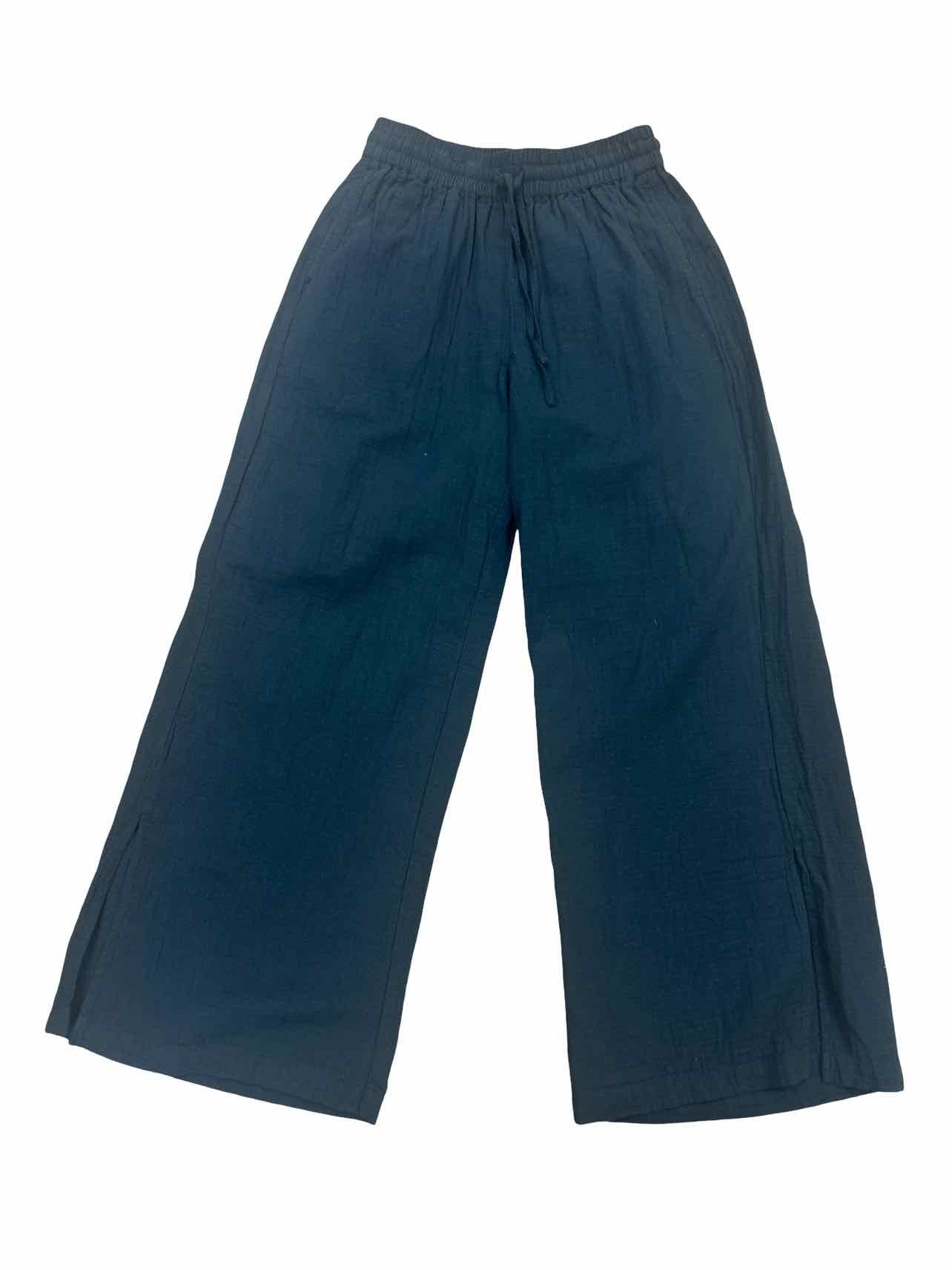 PACT NWT COASTAL DBL GAUZE SPLIT HEM ORGANIC COTTON JET BLACK SIZE: S