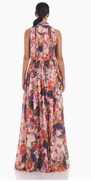 NWT KAY UNGER SERRAPHINA SHEER CHIFFON GOWN 5518072 SIZE 14