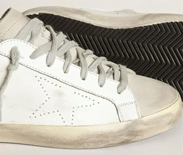 GOLDEN GOOSE SUPERSTAR SNEAKERS DISTRESSED WHITE SIZE 36 US 6