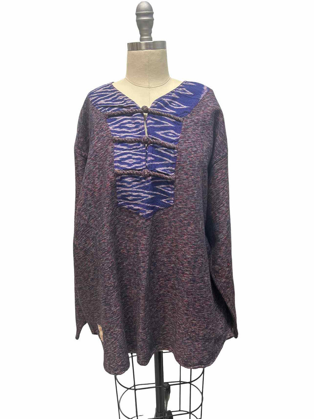 CAMP PEACE COTTON HAND MADE THAILAND TOGGLE TUNIC SIZE: L