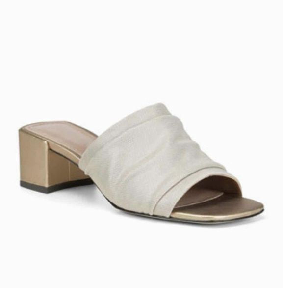 DONALD PLINER BRIT EASY METALLIC GOLD MESH SANDALS SIZE: 11