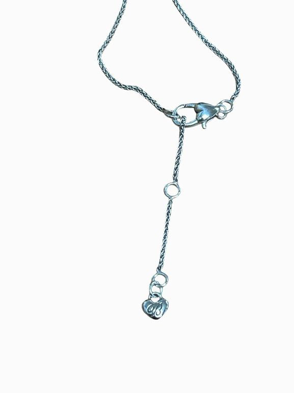 BRIGHTON ECSTATIC HEART PETITE SWAROVSKI CRYSTAL SILVER PLATED NECKLACE