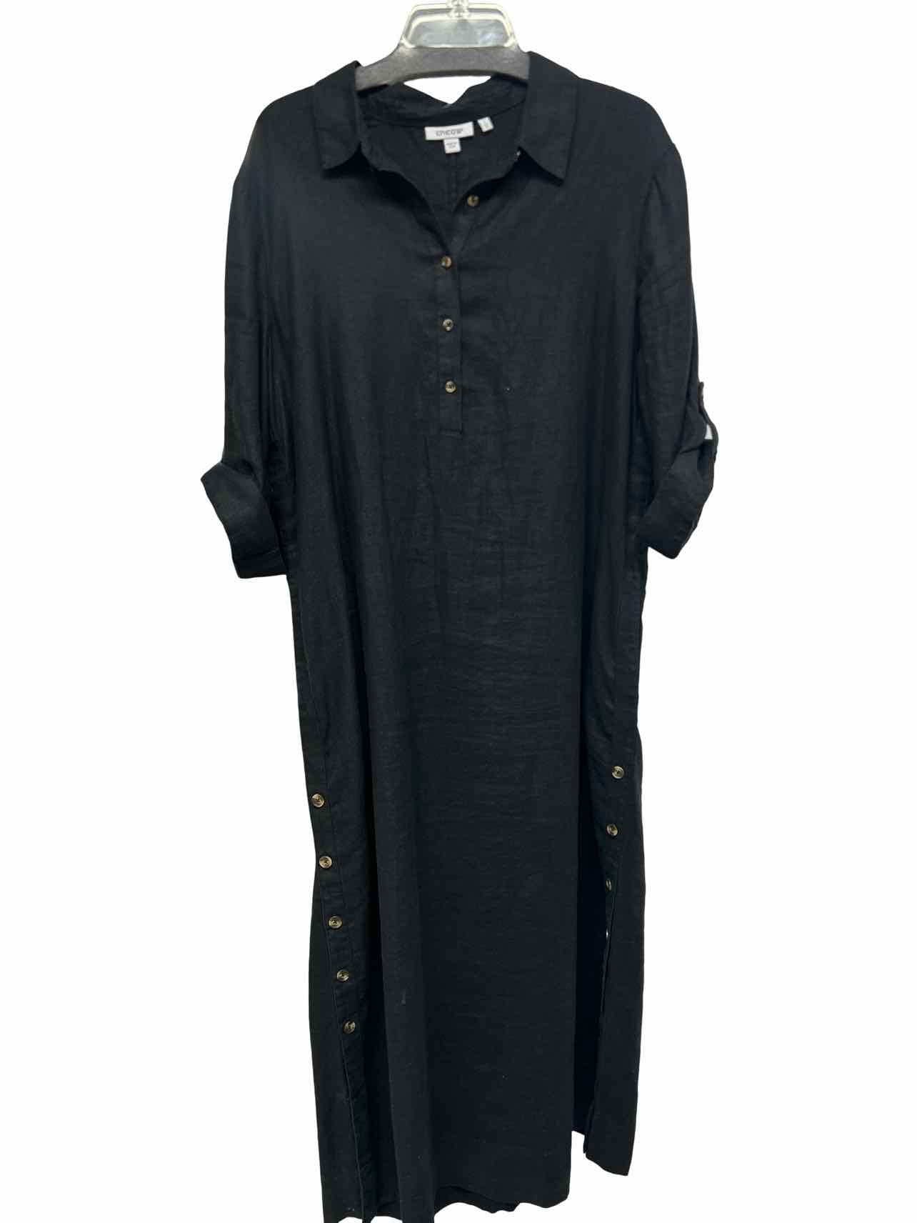 chicos shirt dress Women's Printed Midi Shirt Dress in Cherry Lush size 4/6-Small