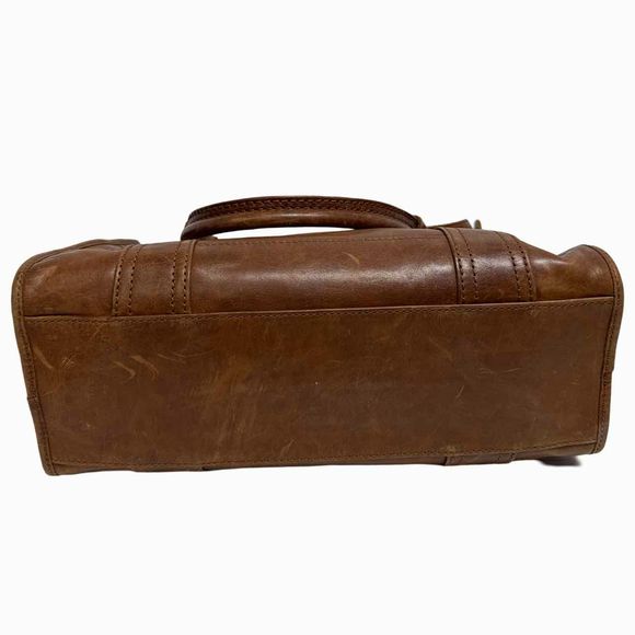 FRYE MELISSA BROWN LEATHER SATCHEL