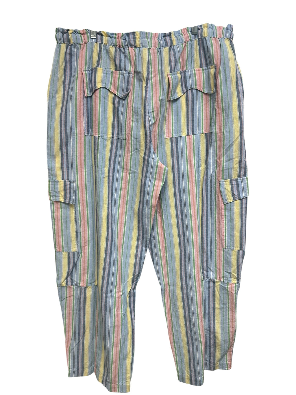 NWT DAMSON MADDER HOPE COTTON CARGO WIDE LEG STRIPED PANTS UK 20 US 16 - WEARHOUSE  CONSIGNMENT