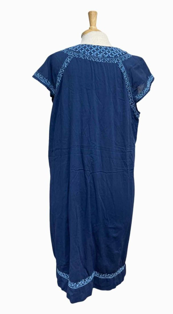 ROLLER RABBIT FAITH COTTON DRESS IN BLUE SIZE XL