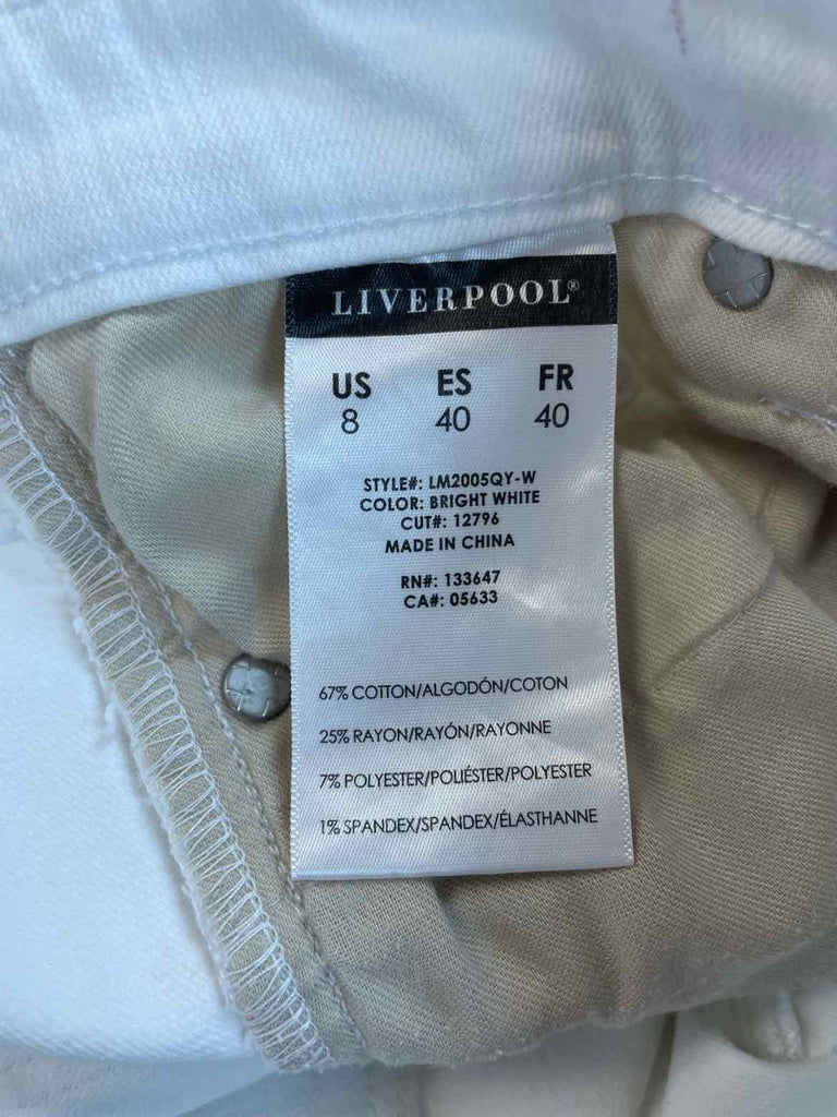 LIVERPOOL THE ANKLE SKINNY WHITE JEANS SIZE 8
