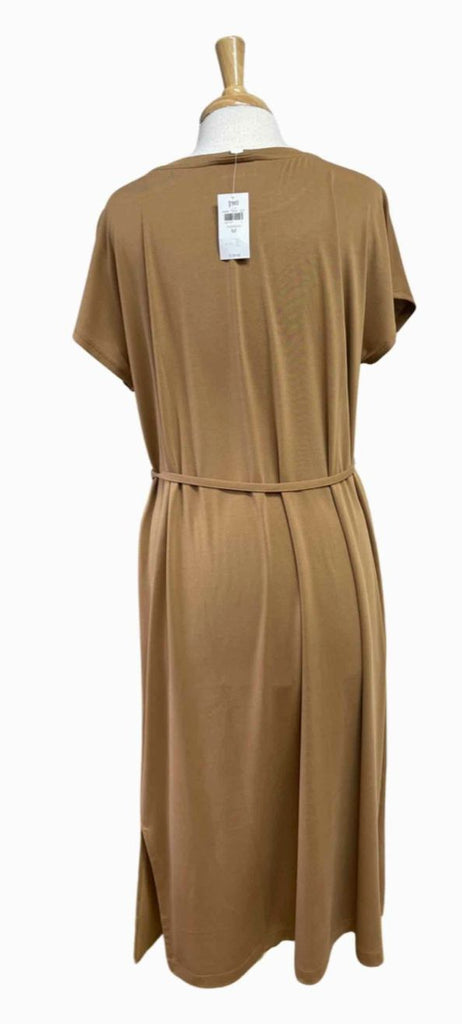 JJILL NWT! CASUAL LUXE TSHIRT CAMEL DRESS IN TIGERS EYE SIZE M