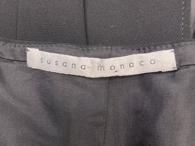 SUSANA MONACO BLACK STRAPLESS CORSET DRESS M