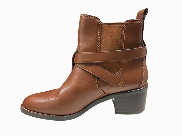 COACH BROWN CHELSEA BOOTIES SIZE 8.5