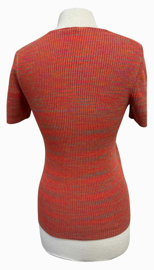 ANTHROPOLOGIE RIBBED SS WEIGHTED TOP SIZE L
