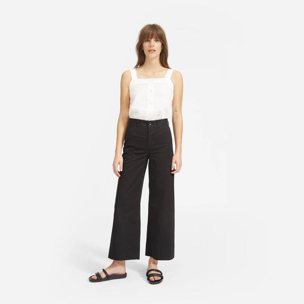 EVERLANE CROPPED WIDE LEG BLACK DENIM REGULAR SIZE 16