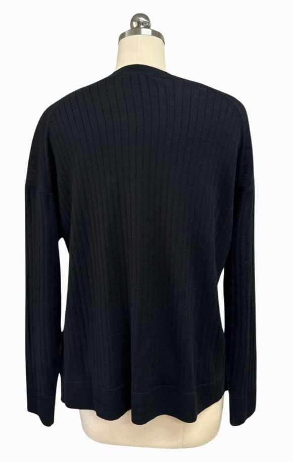 UNI QLO RIBBED KNIT BLACK SWEATER SIZE S