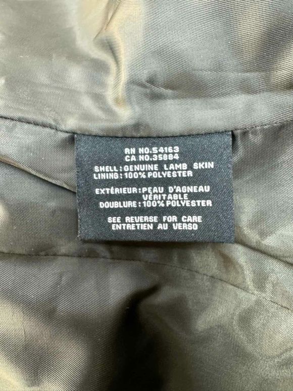 COLE HAAN LAMBSKIN  WING COLLAR TAILORED FIT GRAY LEATHER JACKET SIZE XS