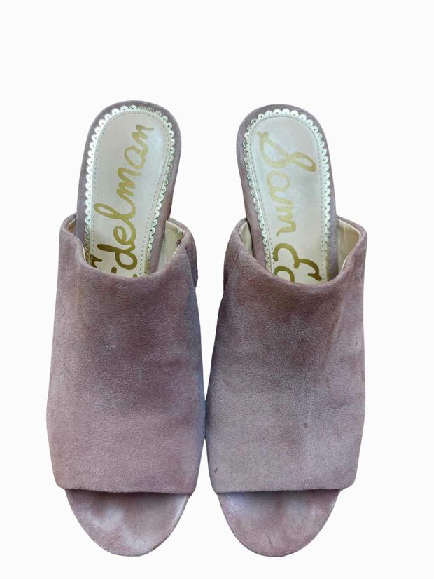 SAM EDELMAN BLUSH RHETA SUEDE MULE SANDALS