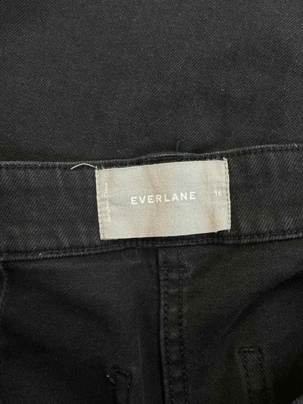 EVERLANE CROPPED WIDE LEG BLACK DENIM REGULAR SIZE 16