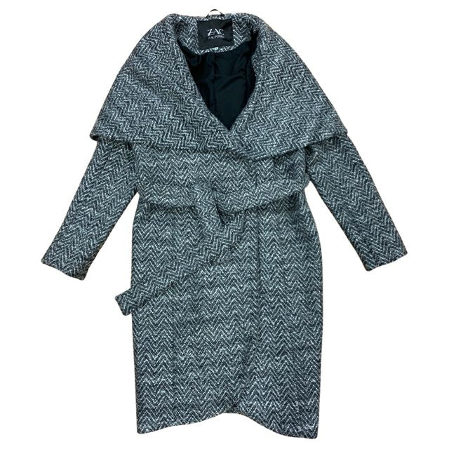 ZAC POSEN ALICIA HERRINGBONE WRAP JACKET SIZE 10