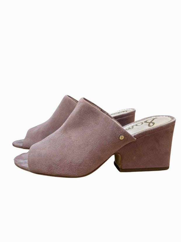 SAM EDELMAN BLUSH RHETA SUEDE MULE SANDALS