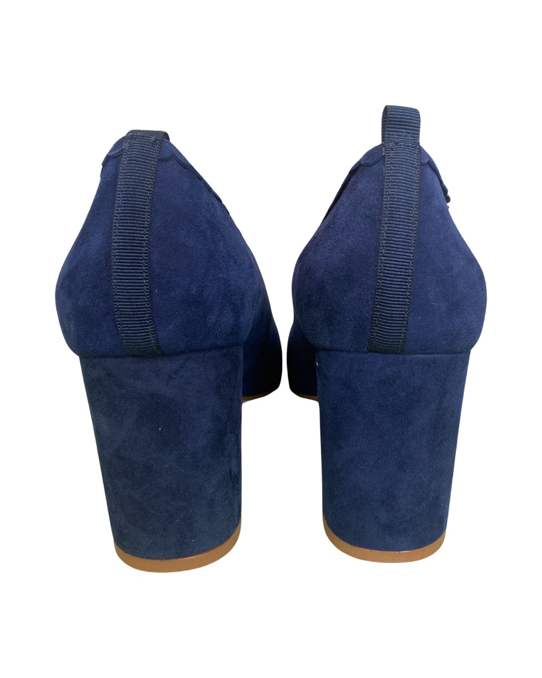 BODEN BLUE SCALLOPED DETAIL HEELS SIZE 37