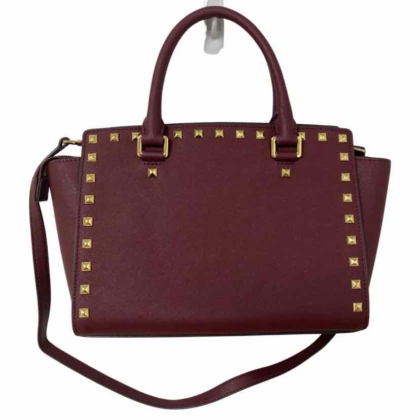 Michael kors selma medium studded saffiano leather satchel sale