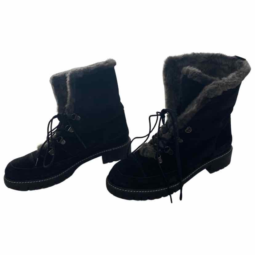 Stuart Weitzman Yukon Black Suede Shearling online Boots