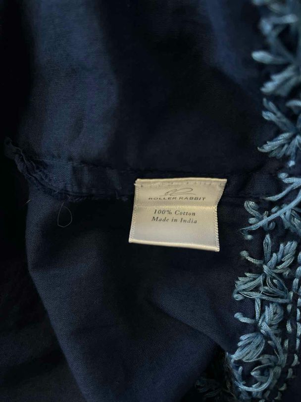 ROLLER RABBIT FAITH COTTON DRESS IN BLUE SIZE XL