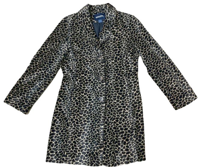 Bernardo leopard print coat sale