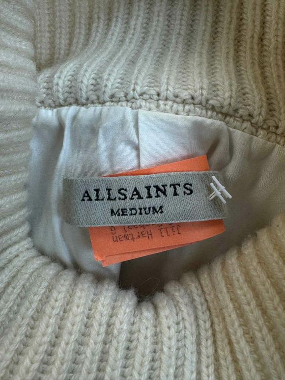 ALL SAINTS JONES LAYERED-LOOK JUMPER IN CCHALK WHITE SIZE M